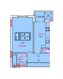 1-кімнатна 39.34 м² в ЖК на вул. Перфецького, 2 від 17 030 грн/м², Львів