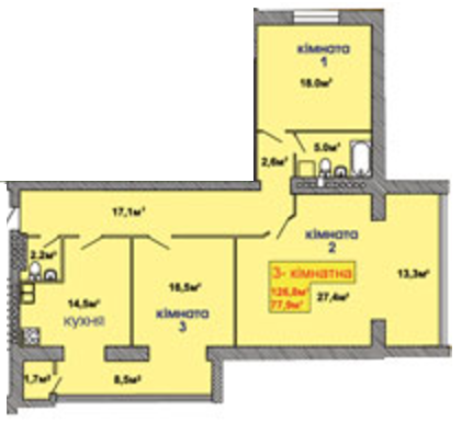 3-комнатная 77.9 м² в ЖК на вул. Скоропадського, 12 от 12 500 грн/м², г. Трускавец