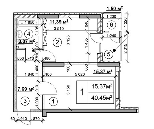 1-кімнатна 40.45 м² в ЖК на вул. Солом'янська, 20А від 25 500 грн/м², Київ