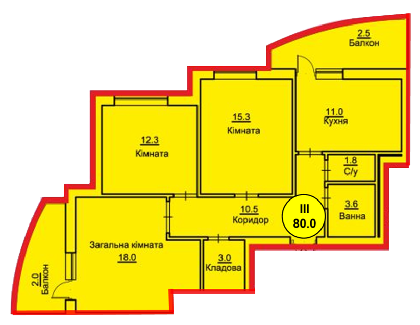 3-комнатная 80 м² в ЖК на вул. Чорновола, 22, 22А от 10 490 грн/м², г. Городок