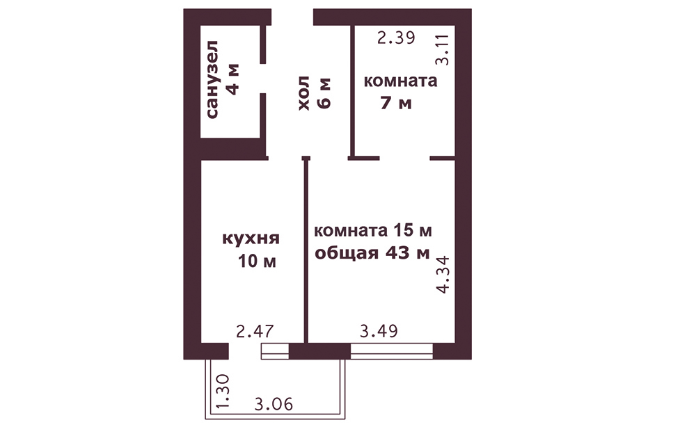 2-кімнатна 43 м² в ЖК НовоОскольський від забудовника, м. Ірпінь