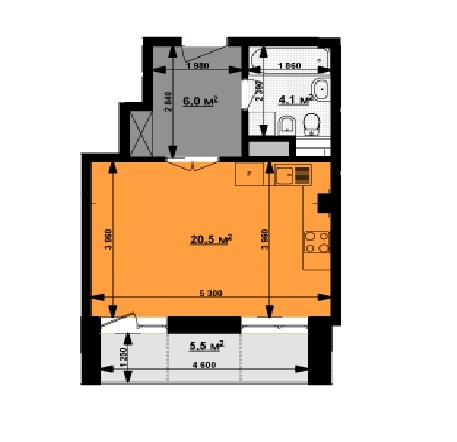 1-кімнатна 35 м² в ЖК Озерний край від 14 250 грн/м², Ужгород