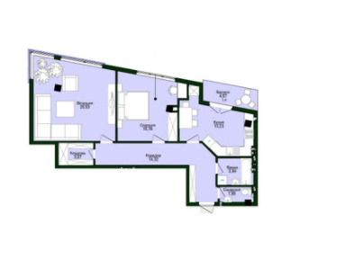 2-кімнатна 82.39 м² в ЖК Оселя Сервіс від 26 300 грн/м², Львів