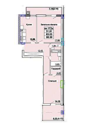 2-комнатная 68.36 м² в ЖК Парк Авеню от 25 200 грн/м², Львов
