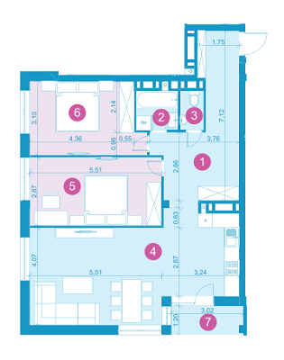 2-комнатная 87.09 м² в ЖК Парус Life от застройщика, Львов