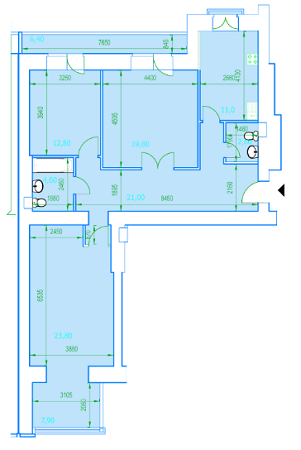 3-комнатная 106.7 м² в ЖК Полтавский шлях 144 от 13 500 грн/м², Харьков