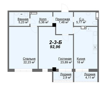 2-комнатная 92.96 м² в ЖК Резиденция от 32 500 грн/м², Харьков