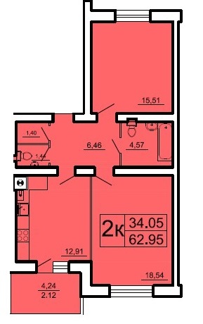2-комнатная 62.95 м² в ЖК Ренуар от 16 250 грн/м², Львов