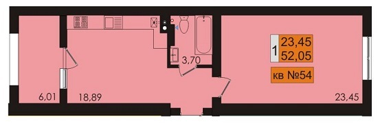 1-кімнатна 52.05 м² в ЖК Сади Рів`єри від 13 000 грн/м², с. Фонтанка