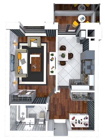 1-кімнатна 37.77 м² в ЖК Сакура від 14 900 грн/м², с. Крюківщина
