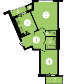 2-комнатная 70.1 м² в ЖК Соната Бортнянского от застройщика, Львов