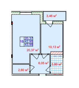 1-комнатная 43.99 м² в ЖК Спортивный от 19 500 грн/м², Харьков