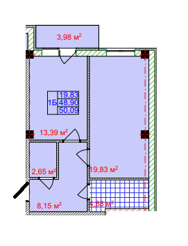 1-комнатная 50.09 м² в ЖК Спортивный от 19 500 грн/м², Харьков