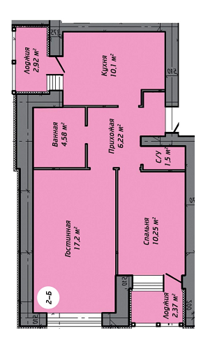 2-кімнатна 52.49 м² в ЖК Столичний квартал від 13 500 грн/м², м. Ірпінь