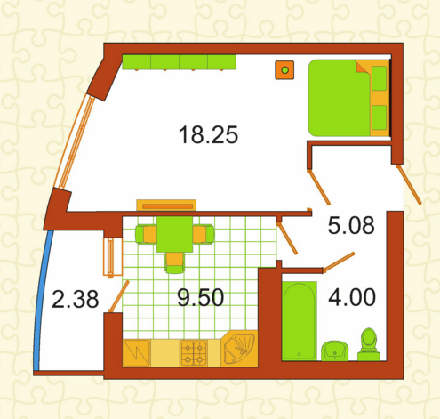 1-кімнатна 38 м² в ЖК Сяйво від 21 250 грн/м², м. Ірпінь