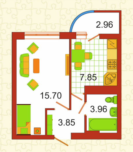 1-комнатная 31.81 м² в ЖК Сяйво от 20 600 грн/м², г. Ирпень