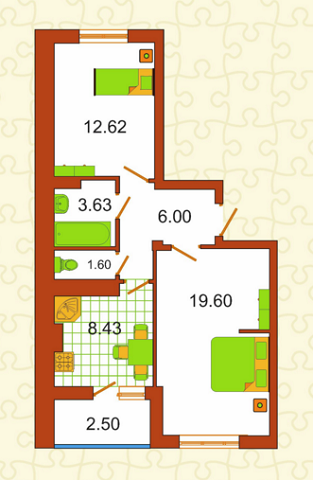 2-комнатная 53.13 м² в ЖК Сяйво от 21 550 грн/м², г. Ирпень