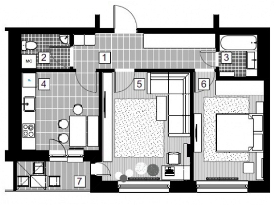 2-комнатная 55.45 м² в ЖК Женевьева-2 от 17 070 грн/м², г. Ирпень