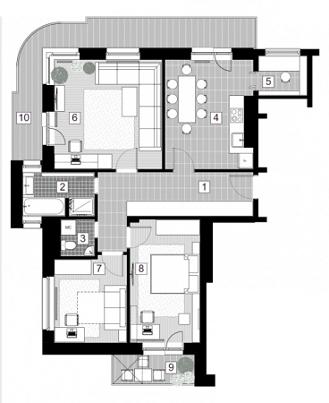 3-комнатная 86.66 м² в ЖК Женевьева-2 от 18 380 грн/м², г. Ирпень