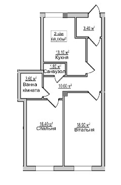 2-кімнатна 68 м² в ЖК Фамільний Двір від забудовника, Хмельницький