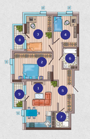 3-комнатная 98.76 м² в ЖК Французский квартал 2 от 34 920 грн/м², Киев