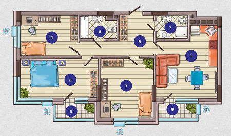 3-комнатная 99.54 м² в ЖК Французский квартал 2 от 34 920 грн/м², Киев