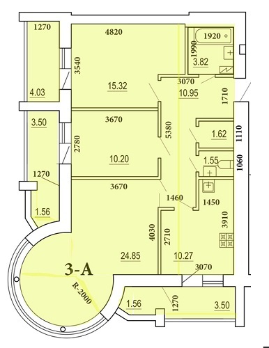 3-кімнатна 89.61 м² в ЖК Чабани від забудовника, смт Чабани