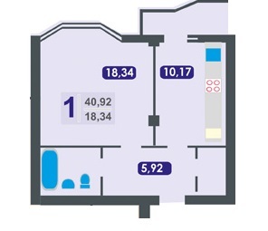 1-комнатная 40.92 м² в ЖК Эко-дом на Величковского от застройщика, Львов