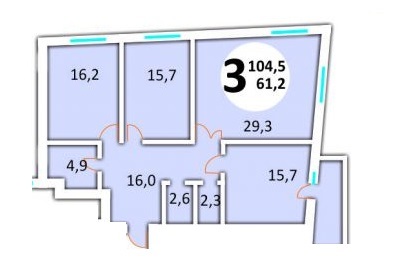 3-комнатная 104.5 м² в ЖК Эко-дом на Красной Калины от застройщика, Львов