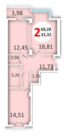 2-кімнатна 68.28 м² в ЖК Еко-дім на вул. Орна від забудовника, Львів