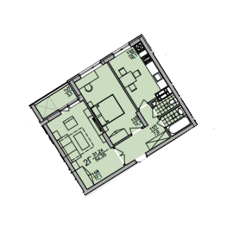 2-кімнатна 54.36 м² в ЖК Ювелірний від забудовника, Львів