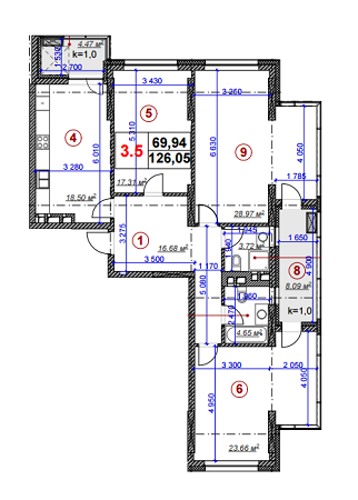 3-кімнатна 126.05 м² в ЖК Ярославів Град від 58 190 грн/м², Київ