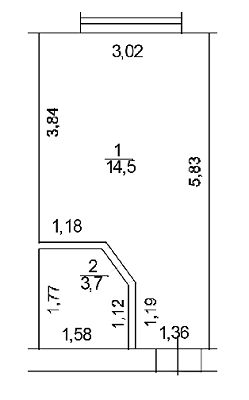 1-кімнатна 18 м² в ЖК Ярославський від 17 590 грн/м², Харків