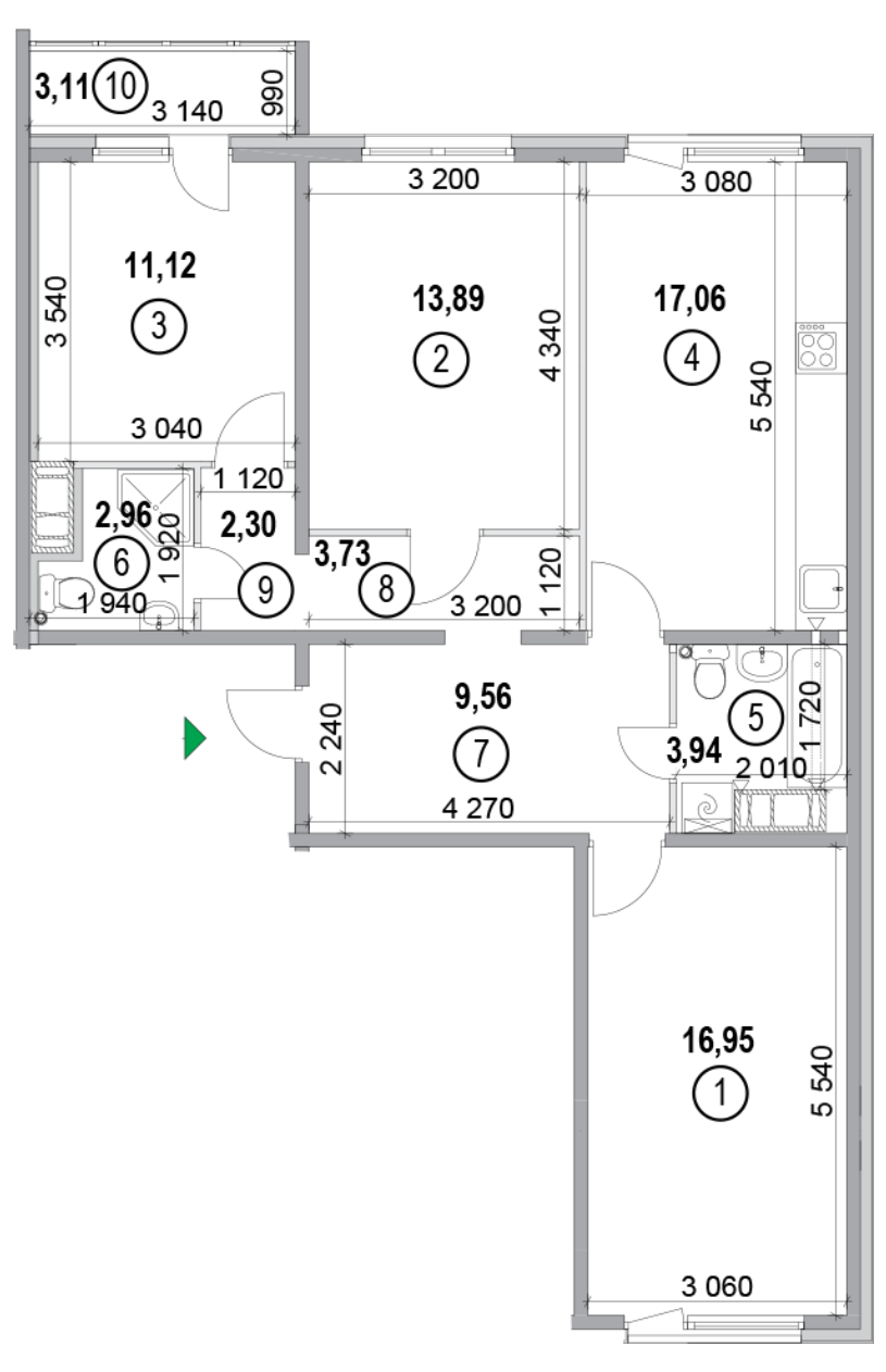 3-кімнатна 84.62 м² в ЖК на вул. Петра Калнишевського (Майорова), 6 від 21 000 грн/м², Київ