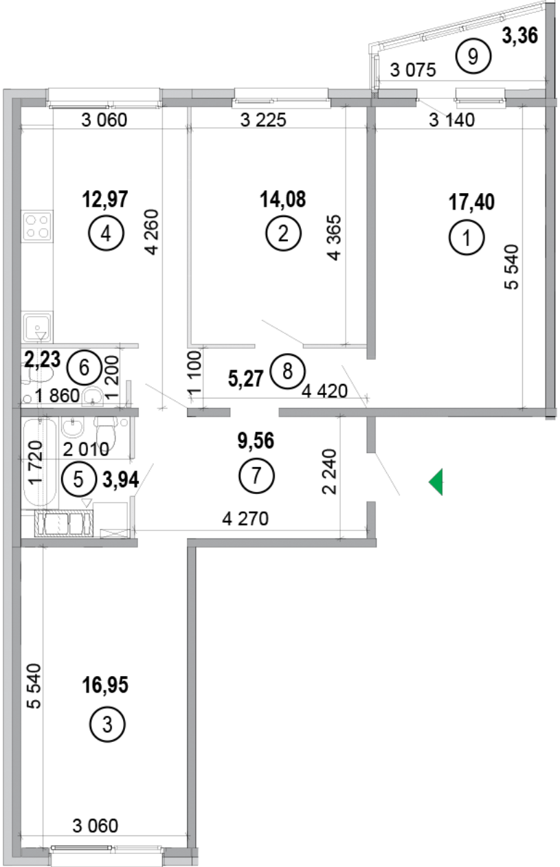 3-кімнатна 85.09 м² в ЖК на вул. Петра Калнишевського (Майорова), 6 від 21 000 грн/м², Київ