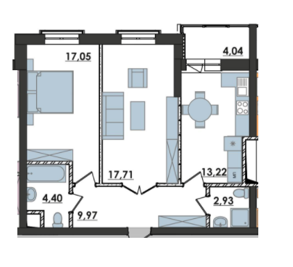 2-кімнатна 67.31 м² в ЖК Amsterdom від забудовника, смт Турбів