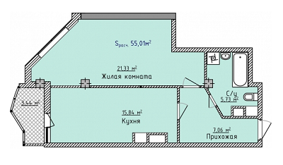1-комнатная 55 м² в ЖК Aqua Marine от 17 120 грн/м², Одесса