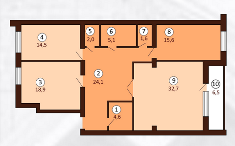 3-комнатная 122.35 м² в ЖК Borispol DeLuxe от застройщика, г. Борисполь