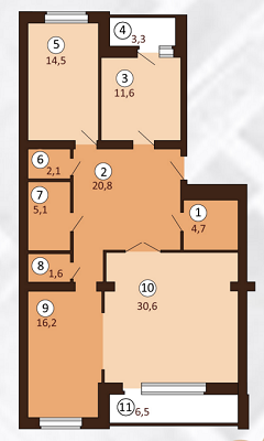 3-кімнатна 115.35 м² в ЖК Borispol DeLuxe від забудовника, м. Бориспіль