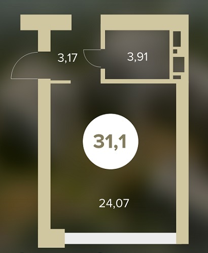 1-кімнатна 31.15 м² в ЖК Chehov Парк Квартал від 13 000 грн/м², м. Ірпінь