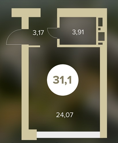 1-комнатная 31.15 м² в ЖК Chehov Парк Квартал от 13 000 грн/м², г. Ирпень