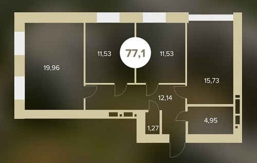 3-комнатная 77.11 м² в ЖК Chehov Парк Квартал от 14 000 грн/м², г. Ирпень