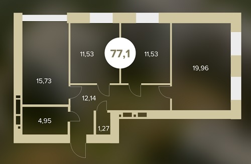 3-комнатная 77.11 м² в ЖК Chehov Парк Квартал от 14 000 грн/м², г. Ирпень