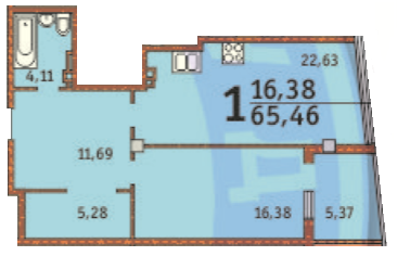 1-комнатная 65.46 м² в ЖК Costa fontana от 39 210 грн/м², Одесса