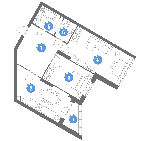 2-кімнатна 69.55 м² в ЖК Family & Friends від 28 000 грн/м², Київ