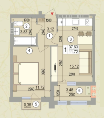 1-комнатная 37.63 м² в ЖК Forest Park от 21 000 грн/м², Киев