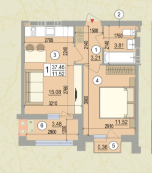 1-кімнатна 37.46 м² в ЖК Forest Park від 20 000 грн/м², Київ