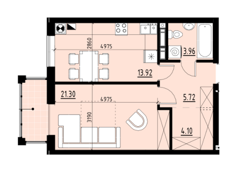 1-комнатная 49 м² в ЖК Globus Comfort от 12 900 грн/м², Львов