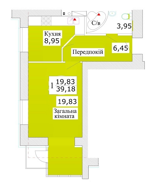 1-кімнатна 39.18 м² в ЖК Теплий стан від забудовника, м. Ірпінь