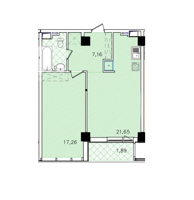 1-кімнатна 55 м² в ЖК Green Wood від 46 800 грн/м², Одеса